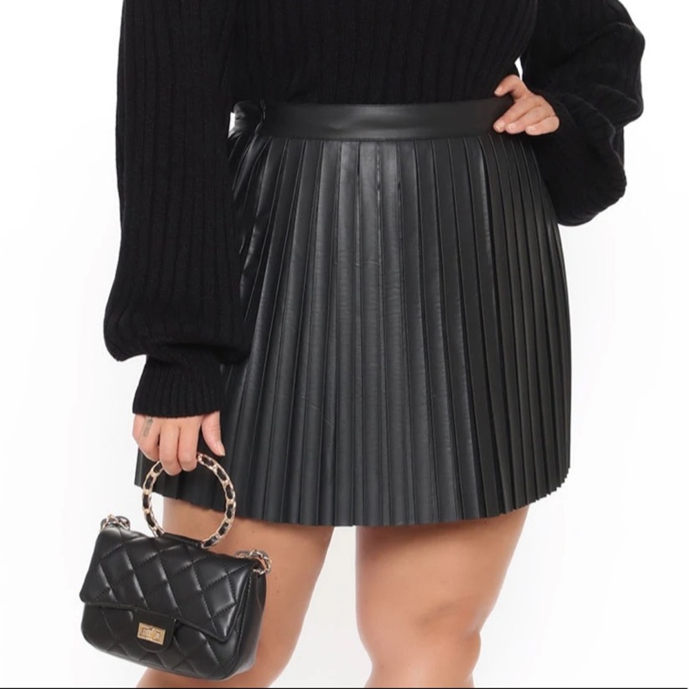 Plus Pleather Skort